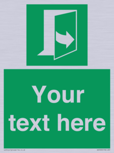 Custom sign safe condition door opens pulling left hand side